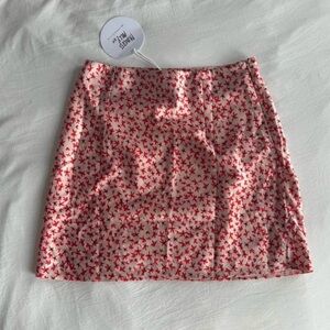 Princess Polly Red and White Star Mini Skirt